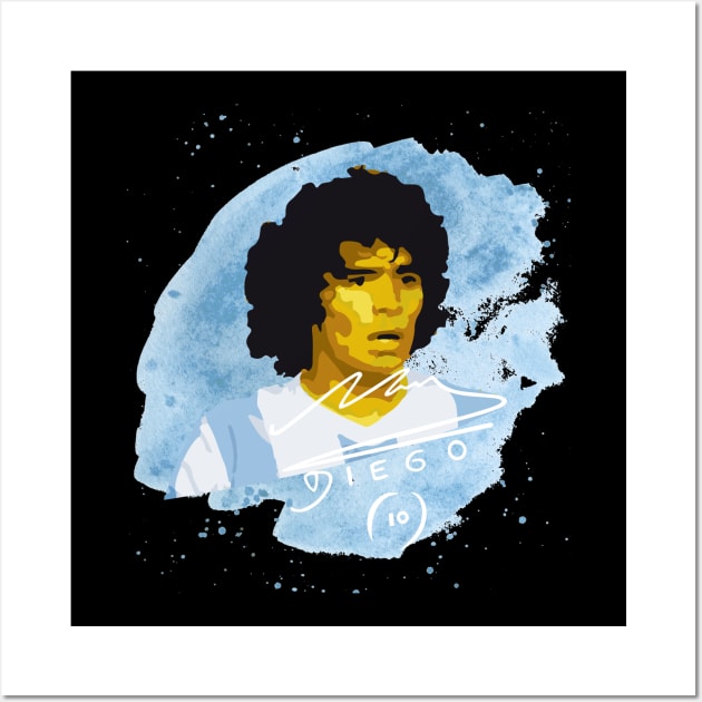 DIEGO MARADONA 10 SIGNATURE Wall Art by HAIFAHARIS